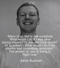 Aaron Bushnell's Instagram, Twitter & Facebook