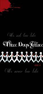 Three days grace music pictures music wallpaper music quotes background images texts bands neon signs darkness. Three Days Grace One X Wallpaper Phone Never Too Late Three Days Grace Rock Band Posters Band Posters