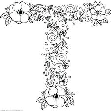 Letter T Coloring Pages Alphabet Letter Coloring Pages Also Floral Alphabet Letter T Coloring Pages Coloring Letters Alphabet Coloring Pages Alphabet Coloring