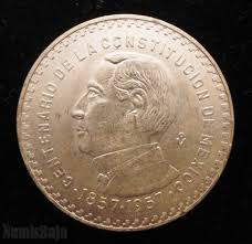 1 Peso De Plata Centenario De La Constitucion De Mexico 1857 1957 Monedas Viejas Coleccionar Monedas Monedas
