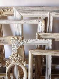 Empty Frame Set Of 6 Pastel Picture Frames Shabby Chic Wall Decor Shabby Chic Wall Decor Shabby Chic Shabby Chic Frames