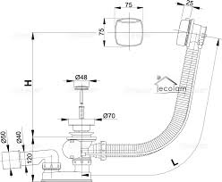 Hier finden sie für jedes bad die passende wanne in diesem fall berechnen wir nachträglich versandkosten in der höhe, wie sie für diejenigen artikel. Ablaufgarnitur Fur Badewanne Siphon O 52 Mm Alcaplast A51cr Ecolam