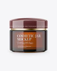 Simple cosmetic cream jar along with paper box mockup. Amber Cosmetic Jar Mockup In Jar Mockups On Yellow Images Object Mockups Mockup Psd Mockup Free Psd Cosmetic Jars
