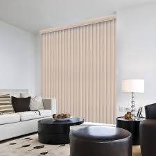 This serenity cream blockout vertical blinds are warmer than white but still give provide that light and airy feel. Hampton Bay Rustic White Room Darkening Vertical Blind For Sliding Door Or Window Louver Size 3 5 In W X 84 In L 9 Pack 10793478808281 The Home Depot
