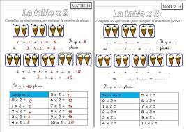 les tables de multiplication ce1 x 2 x 3 x 4 x 5 x 10 ce1 table de multiplication multiplication