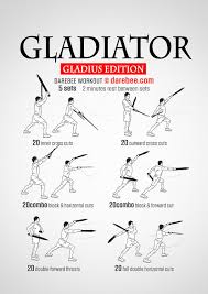 Gladiator Gladius Workout Martial Arts Workout Superhero Workout Workout
