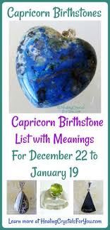 Capricorn Birthstone List Of Birthstones Meanings 22nd Dec To 19th Jan Capricorn Birthstones Healing Crystals For You