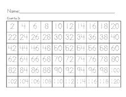 Count By 2s 3s 5s 10s Trace Numbers Notice Patterns Number Chart
