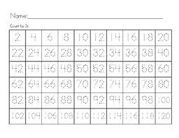 count by 2s 3s 5s 10s trace numbers notice patterns number chart