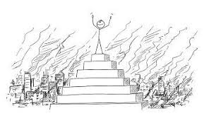 We found for you 15 destroyed city clipart png images with total size: Image Details Ist 17050 05376 Vector Cartoon Stick Figure Drawing Conceptual Illustration Of Man Or Businessman Or Politician Celebrating His Victory Or Triumph On The Peak Of Pyramid With Destroyed City In Fire