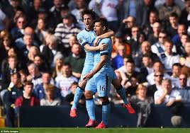 Sergio aguero hailed as man city legend after record goal. Tottenham 0 1 Manchester City Sergio Aguero Strikes Only Goal Of The Game To Earn Victory For Manuel Pellegrini S Men Daily Mail Online