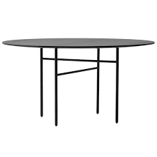 Round 54 Snaregade Table By Norm Architects Black Veneer Round Dining Table Dining Table Dining Table In Kitchen