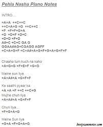 Pehla Nasha Piano Notes Piano Notes Songs Song Notes Piano Music Notes
