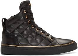 Black And Gold High Tops Balmain Black Quilted Leather High Top Sneakers Mens High Top Shoes Black High Top Shoes High Top Sneakers