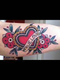 Traditional Old School Tattoo Traditional Heart Tattoos Traditional Tattoo Tattoos