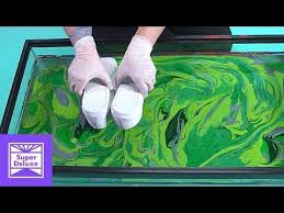 Fluid Acrylic Pouring Painting Red Amp Black Youtube Paint Dipping Hydro Painting Hydro Dipping