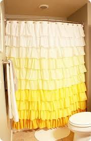 Yellow Ruffled Shower Curtain Knockoffdecor Com Ruffle Shower Curtains Yellow Shower Curtains Ruffle Curtains