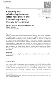 Composing numbers + addition we wrapped up composing numbers and started addition this week. Pdf Exploring The Relationship Between Letter Recognition And Handwriting In Early Literacy Development