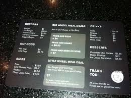 Big Wheel Burger Menu Menu For Big Wheel Burger Victoria City Of Victoria