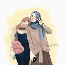Menggambar sedetail mungkin memerlukan waktu lama, admin sendiri menghabiskan waktu 8 jam. Gambar Kartun Muslimah 2 Sahabat Literatur