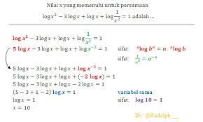 Maybe you would like to learn more about one of these? Soal Dan Pembahasan Persamaan Logaritma 1 5 Istana Mengajar