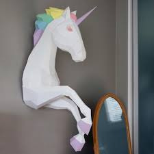 make a 3d paper unicorn with a template from oxygami s etsy shop hgtv