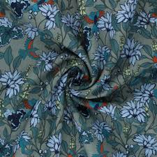 Tissu Popeline De Coton Andree Vert Sauge Mpm