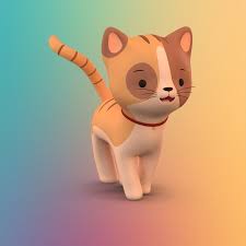 Cute Cartoon Cat 3d Model Cute Cartoon Characters Cartoon Cat Cat Model