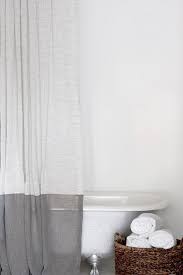 Grey And White Extra Long Fabric Shower Curtain With Large Bottom Band Fabric Shower Curtains Extra Long Shower Curtain Luxury Shower Curtain