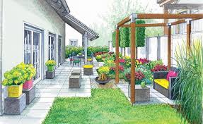 Schmale Garten Breiter Wirken Lassen Schmaler Garten Garten Grundriss Gartenecke