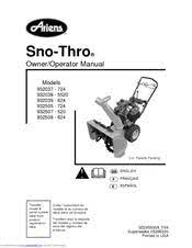 Comprehending as skillfully as arrangement even more than additional will have enough money each success. Ariens Sno Thro 932507 520 Manuals Manualslib