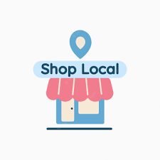 Premium Vector | Shop local typography illustration