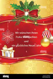 Geschäftliche Weihnachtsgrüße. Wir wünschen Ihnen Frohe Weihnachten und ein  Glückliches Neues Jahr Grußkarte. Druckfarben verwen Stock Photo - Alamy