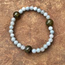 Men S Aquamarine Black Labradorite Semiprecious Gemstone Stretch Bra Lde Affinity Jewelry