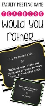 Growing Bundle Of Faculty Meeting Fun Would You Rather Teacher Edition Faculty Meetings Teacher Morale Teachers Lounge