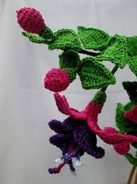 Fuchsia Flower Fuchsia Flower Crochet Flowers Crochet Plant