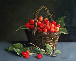 Http Www Dicart Net Fr Photos Londinsk Le Panier De Cerises Bois 33x41cm 485 Jpg Cerise Illustration Vegetale Panier De Fruits