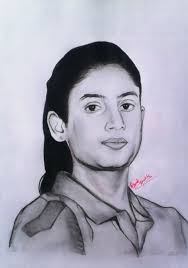 Mithali-Raj.jpg, Painting by Manoj Shukla