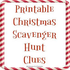 Photo scavenger hunt helpful hints Printable Christmas Scavenger Hunt Clues For Gift Finding Fun 2017 Edition Between Us Parents