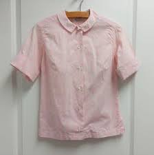 Vintage Ladies Short Cuffed Sleeve Blouse Peter Pan Collar Vintage Ladies Peter Pan Collar Blouse Womens Shorts
