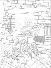 A fun colouring page for the festive season. Christmas Dogs By The Fireplace Coloring Pages Coloring Pages Ideas