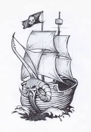 Pirate Ship By Jafaime On Deviantart Ship Drawing Pirate Ship Drawing Boat Drawing