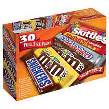 M M S Skittles And More Candy Bars Variety Pack Full Size 30 Count Snickers Bulk Candy Bars Skittles
