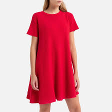 Robe évasée, patineuse unie courte, sans manches la redoute collections. Robe Evasee A Manches Courtes Bowilove American Vintage La Redoute