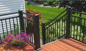 No matter the size and scope of your deck, a metal railing lends a metropolitan vibe to even the most remote backyard retreat. Aluminum Deck Railings Vs Steel Railings Minnesota Deck Builders Maintenance Free Deck And Decking Material
