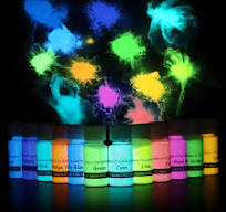 DEWEL Glow in The Dark Pigment Powder, 12 Colors Luminous Powder Set for  Epoxy Resin, Fine Arts, DIY Crafts, Nail Art, Halloween, Party - 20g Each,  ...