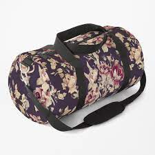 Vintage Roses Floral Decorative Patterns Duffle Bag By Rainbowcanvas Bags Duffle Duffle Bag