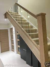 Glass And Oak Balustrade Refurbishment Kit Staircase And Landing Modern Staircase Interior Design Your Home Glass Staircase