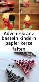 Adventskranz Basteln Kindern Papier Kerze Falten Wascheklammer Adventskranz Basteln Weihnachtsbaumschmuck Basteln Kinder Basteln Weihnachten Naturmaterialien