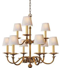 Visual Comfort Chc1172ab Chart House 9 Light 35 Inch Antique Brass Chandelier Ceiling Light